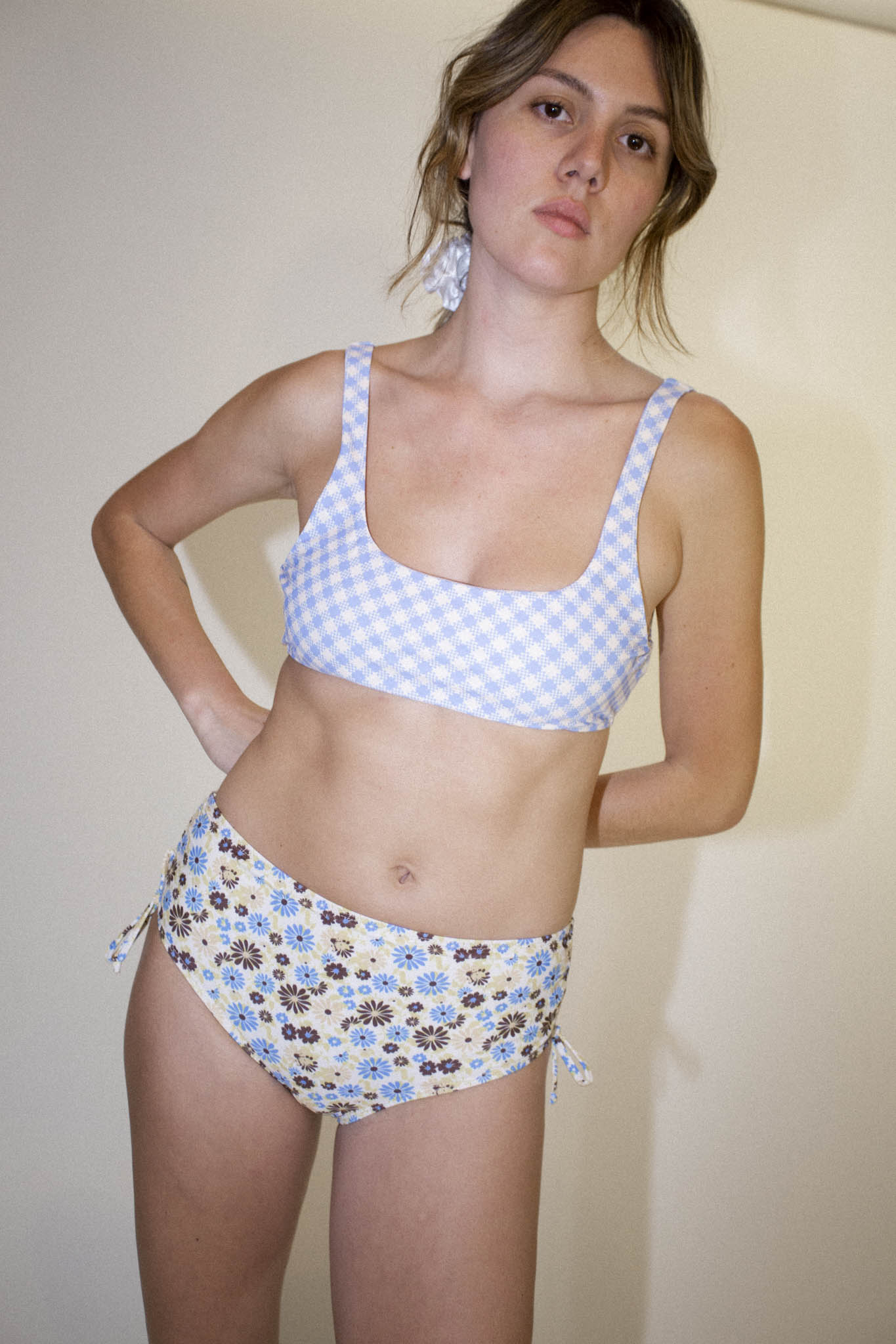 No.6 Cyd Bottom in Yellow/Blue Daisies