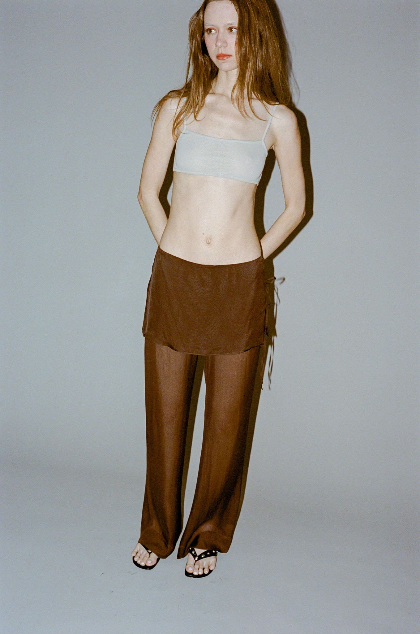 Paloma Wool Silk Archive Pant in Brown