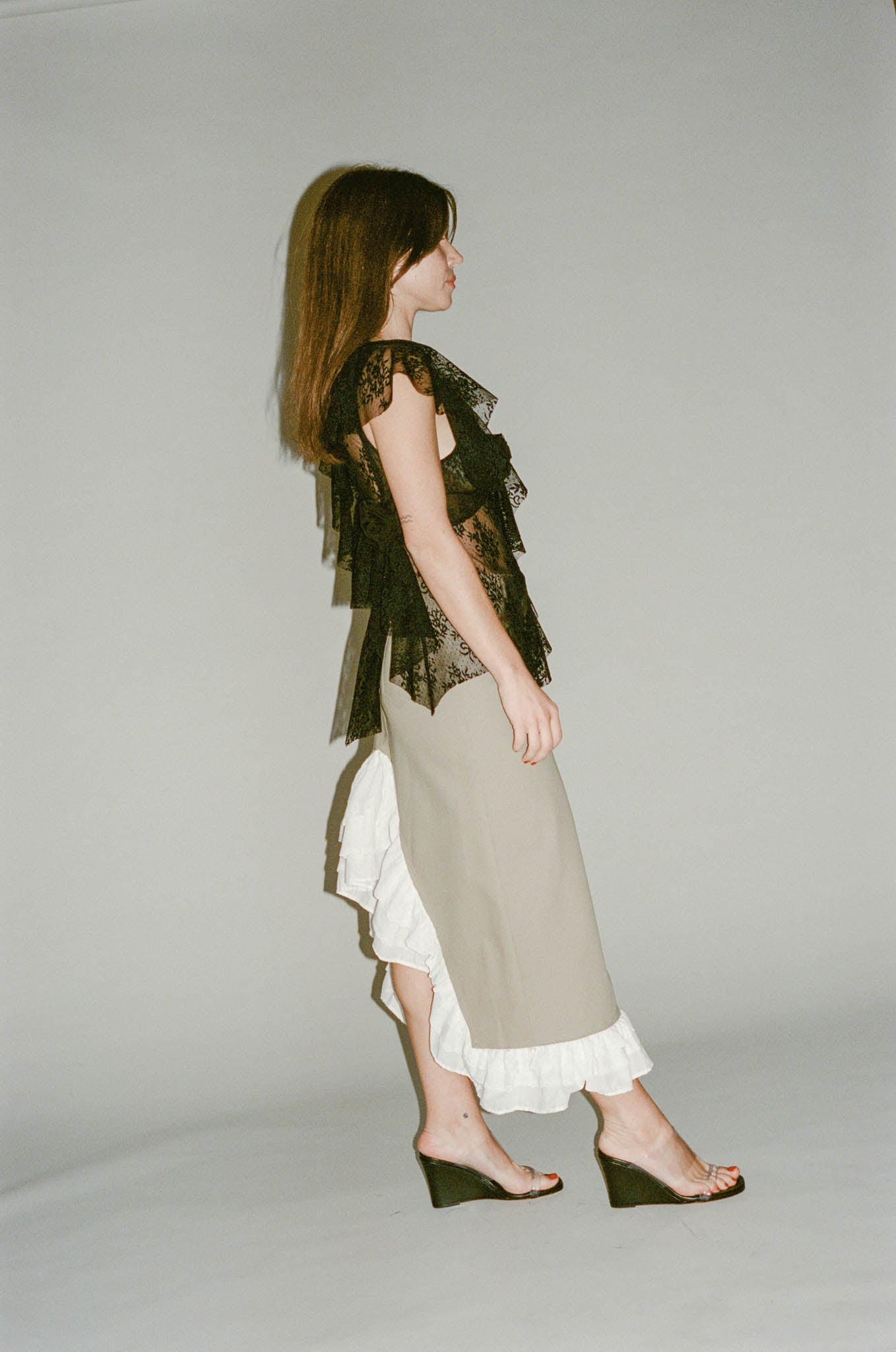 Sandy Liang Tristen Skirt in Taupe