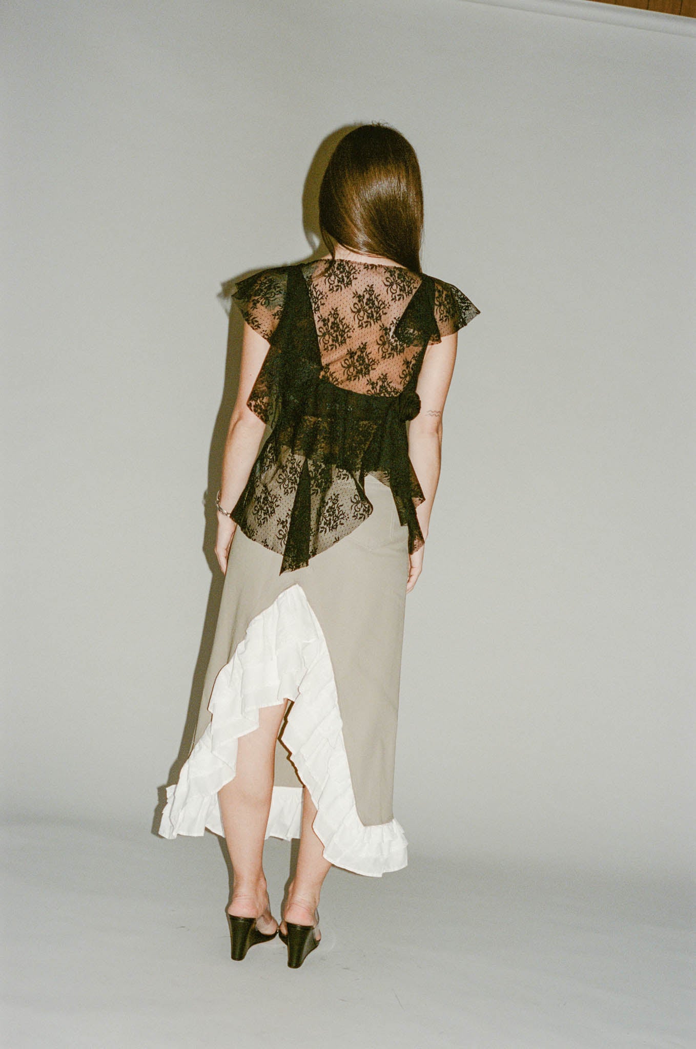 Sandy Liang Tristen Skirt in Taupe