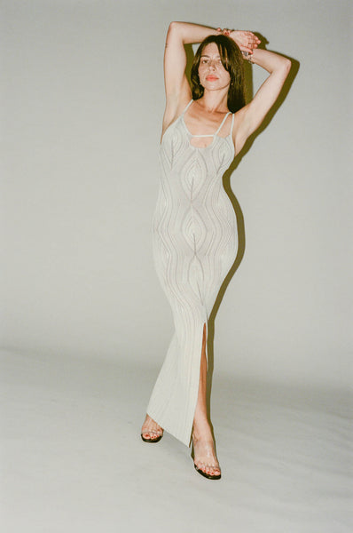 paris georgia crochet dress Snakeskin Crochet Dress