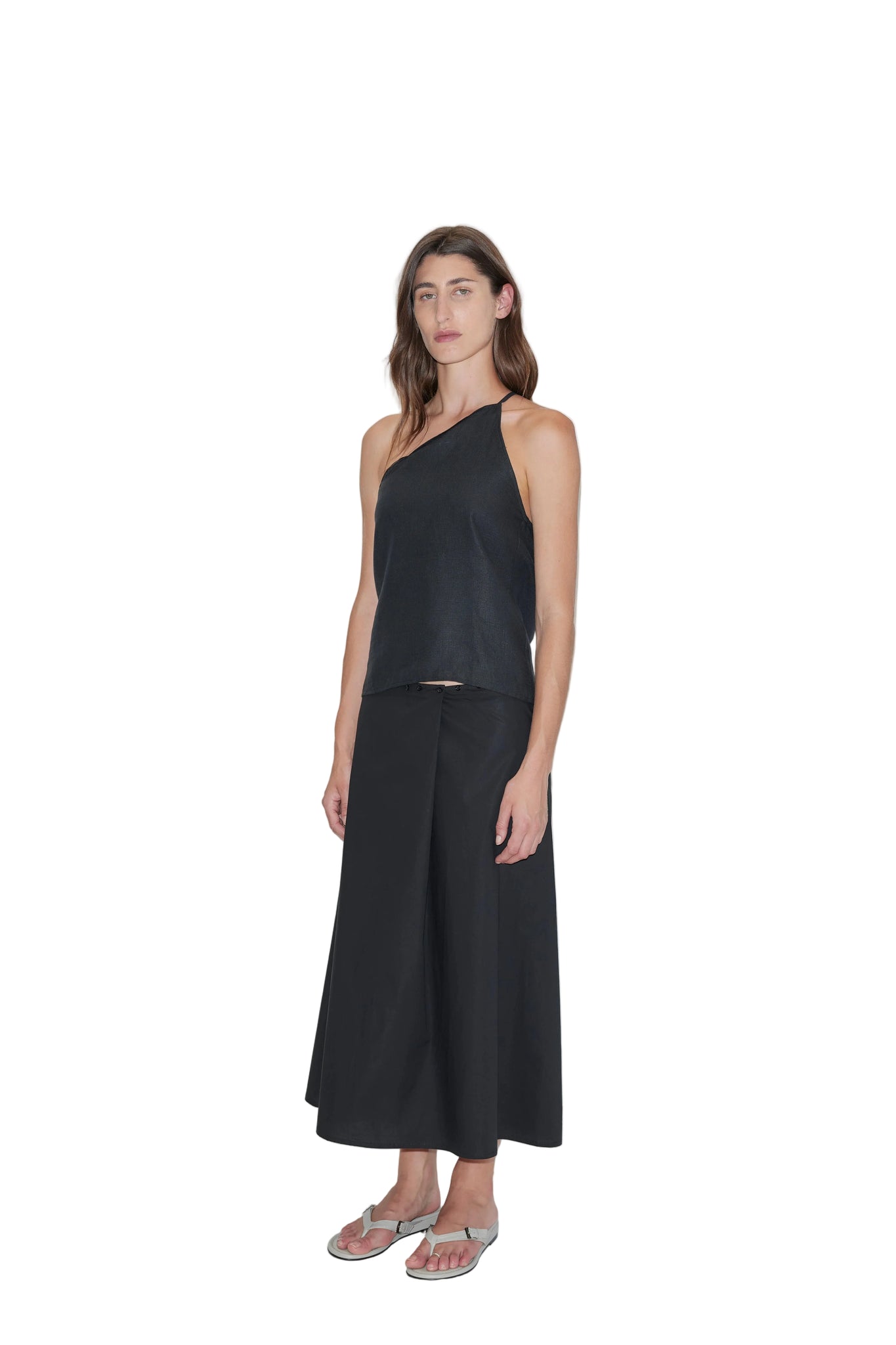 Deiji Studios Wrap Skirt in Black