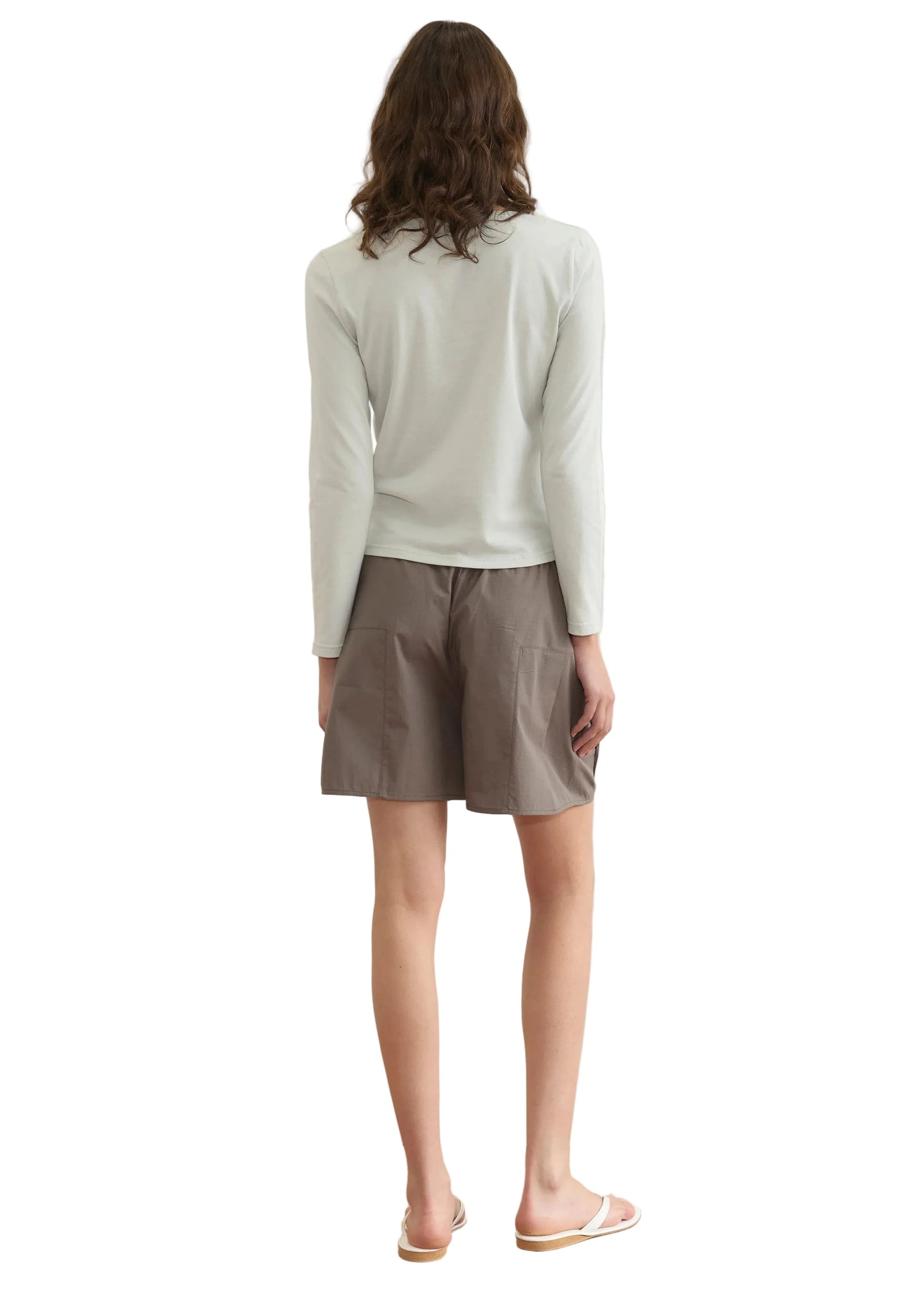 Deiji Studios Pleat Short in Khaki Check