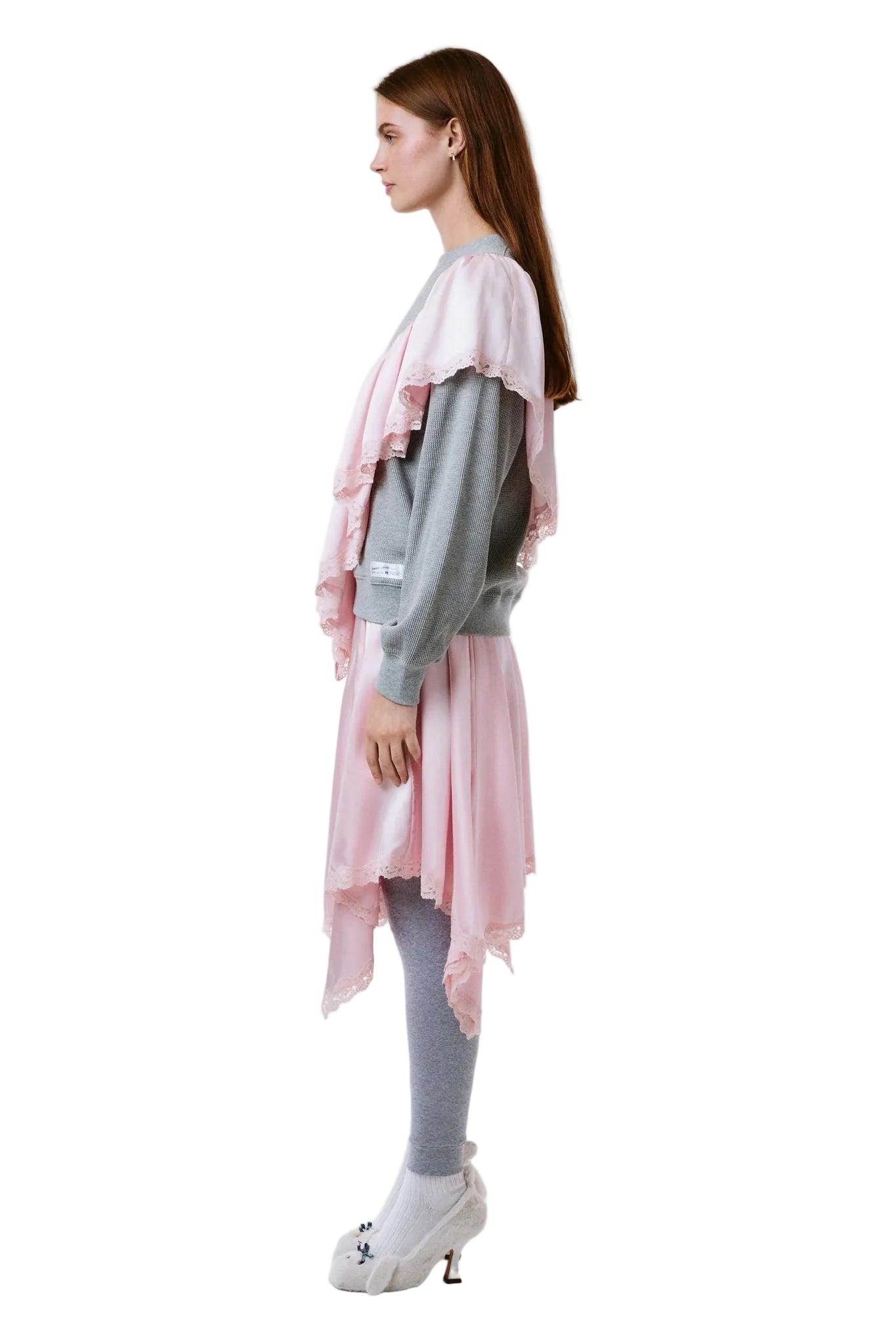Sandy Liang Tumble Sweatshirt in Grey