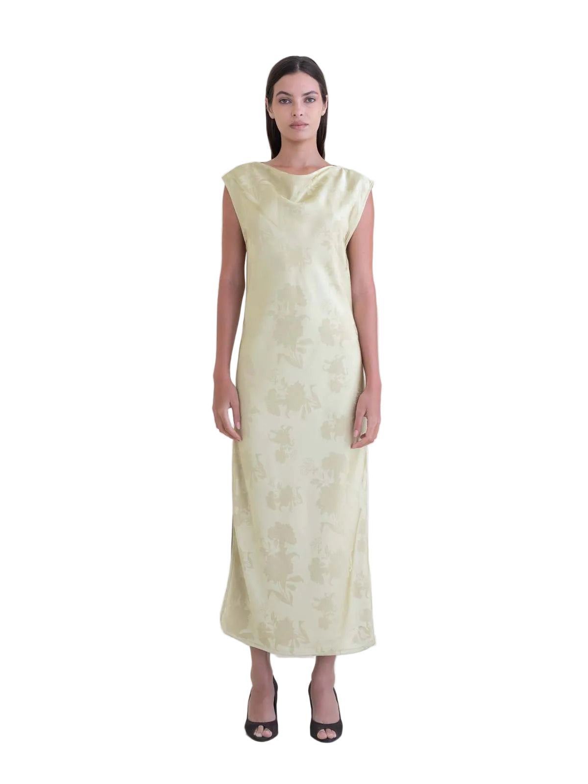 BELLE ANNA Whim Dress in Gold Jacquard