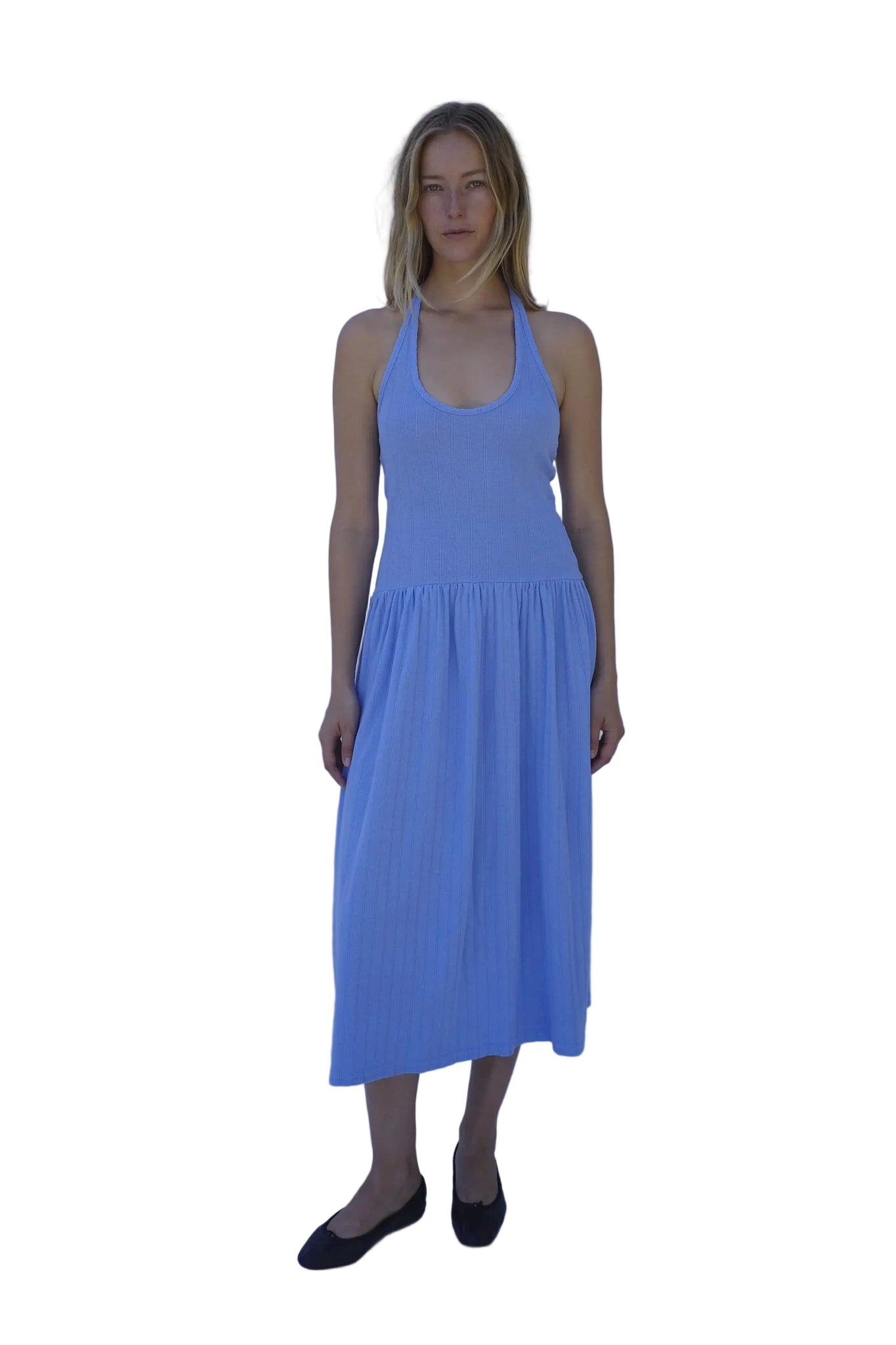 Emma Rothkopf Isla Halter Dress in Cornflower