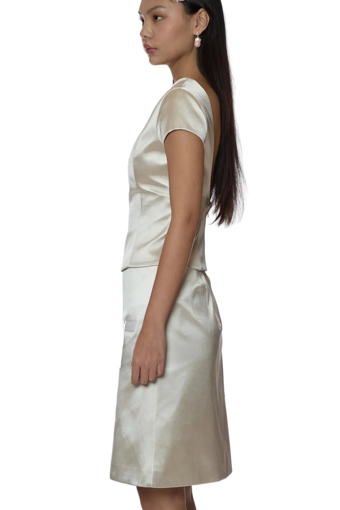 Sandy Liang Keeps Skirt in Champagne