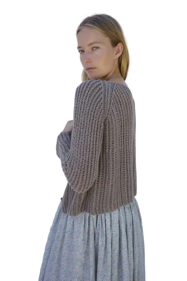 Emma Rothkopf Cleo Cardigan in Stone