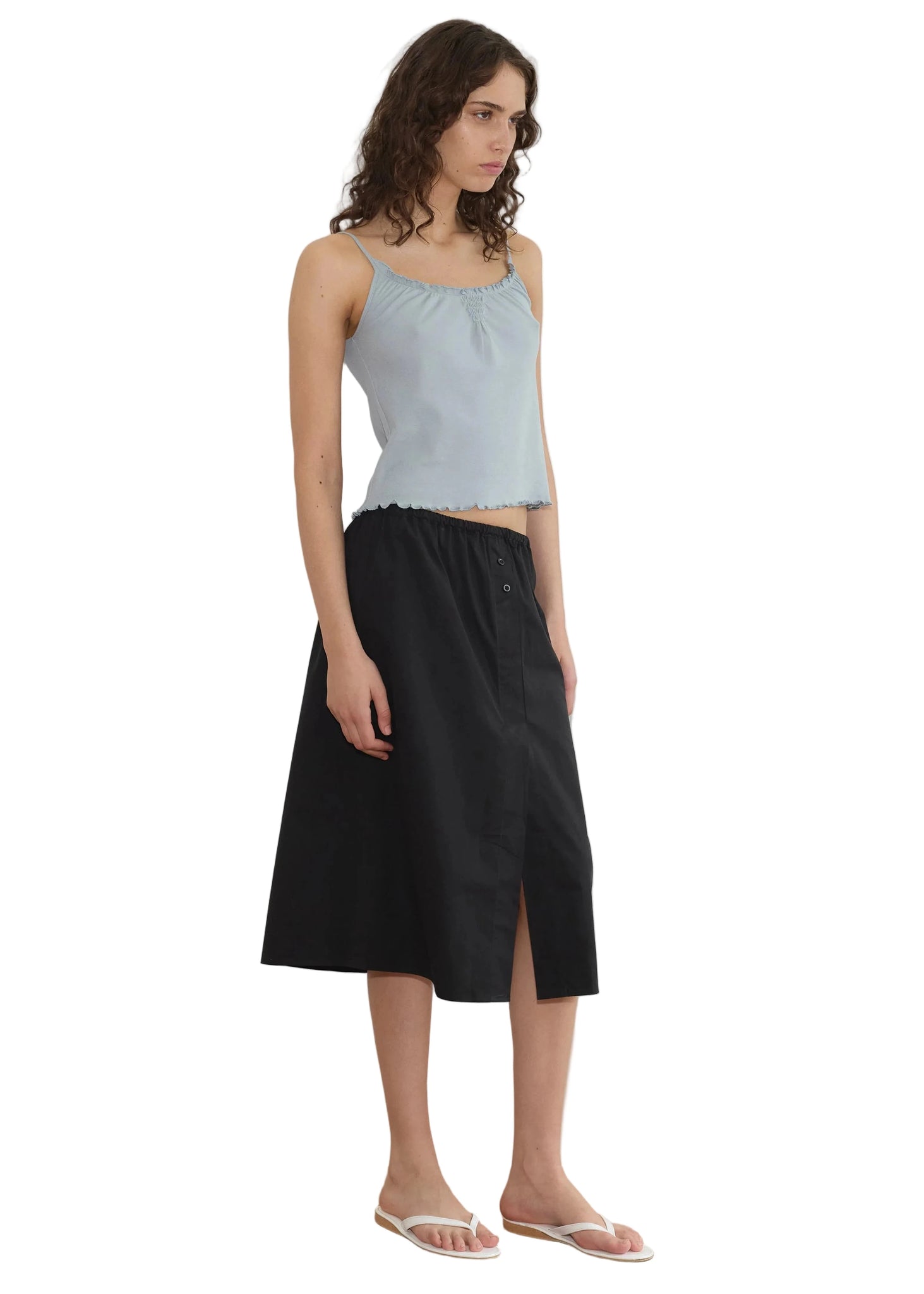 Deiji Studios Overlap Skirt in Black