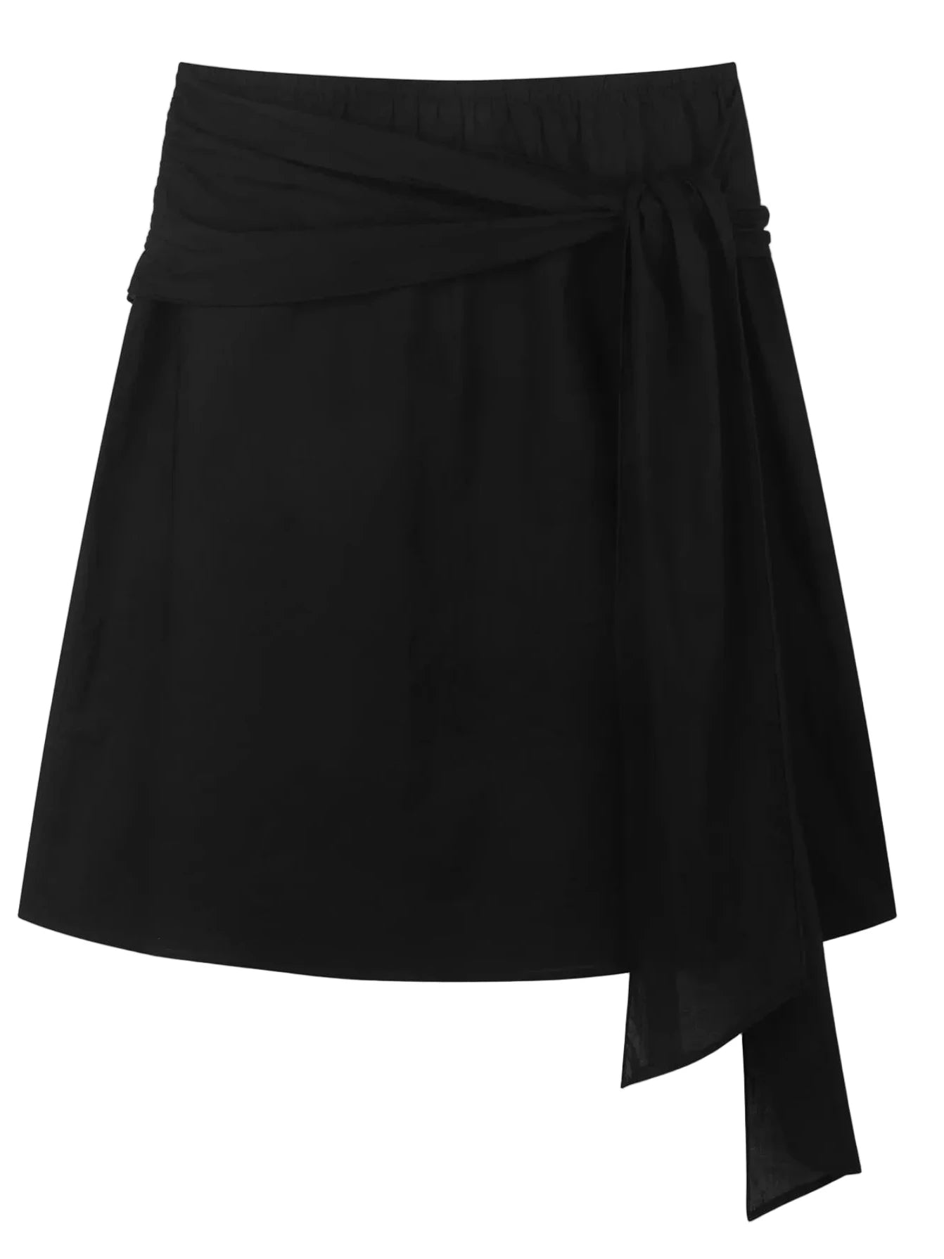 Deiji Studios Scarf Midi Skirt in Black