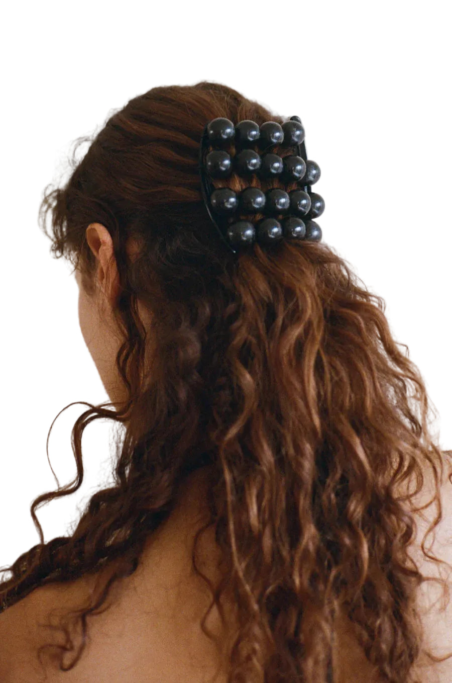 Merrma Earth Jarina Beaded Claw Comb in Black