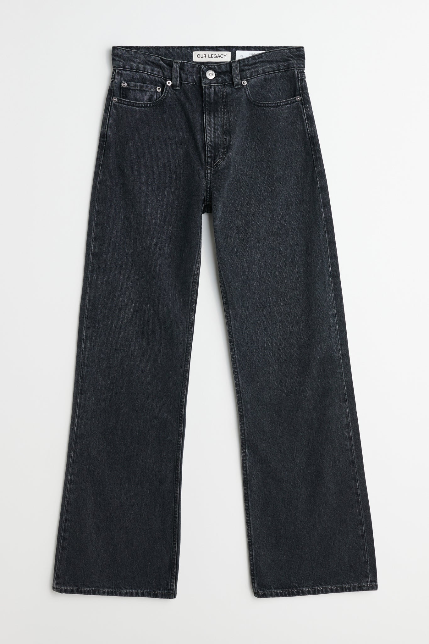 Our Legacy Boot Cut Jeans in Washed Black