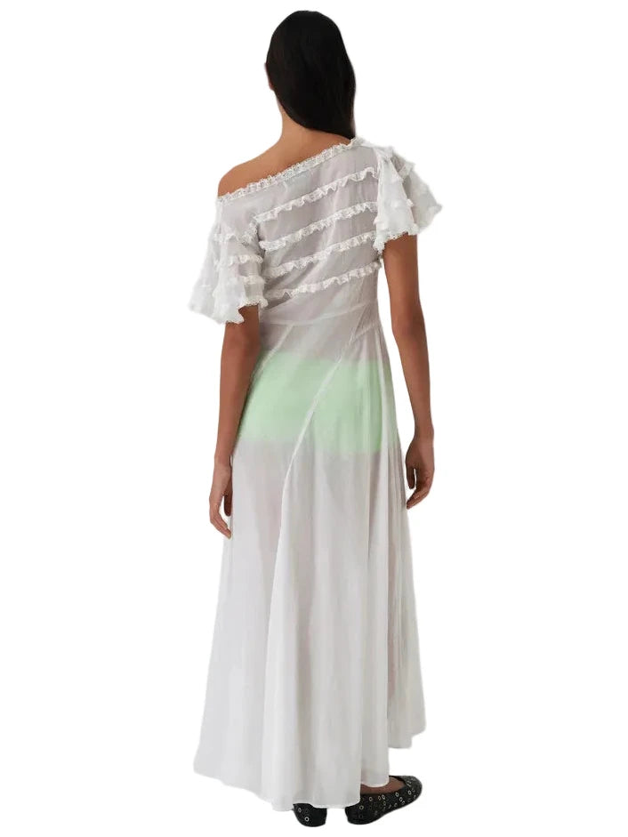 gimaguas lace dress Fole Maxi Dress White