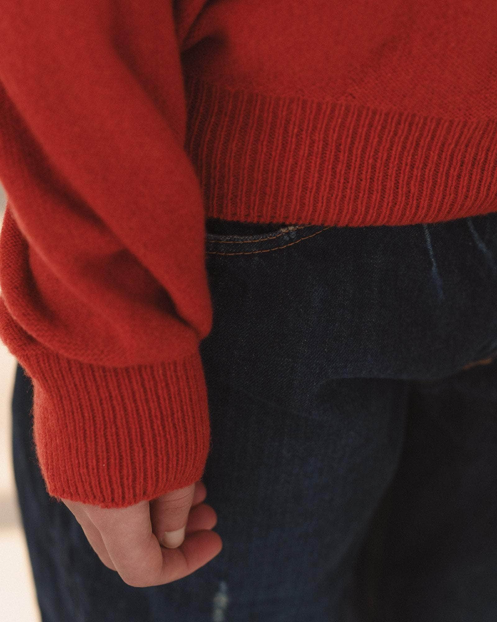 Baserange Soar Purl Sweater in Melograno Red