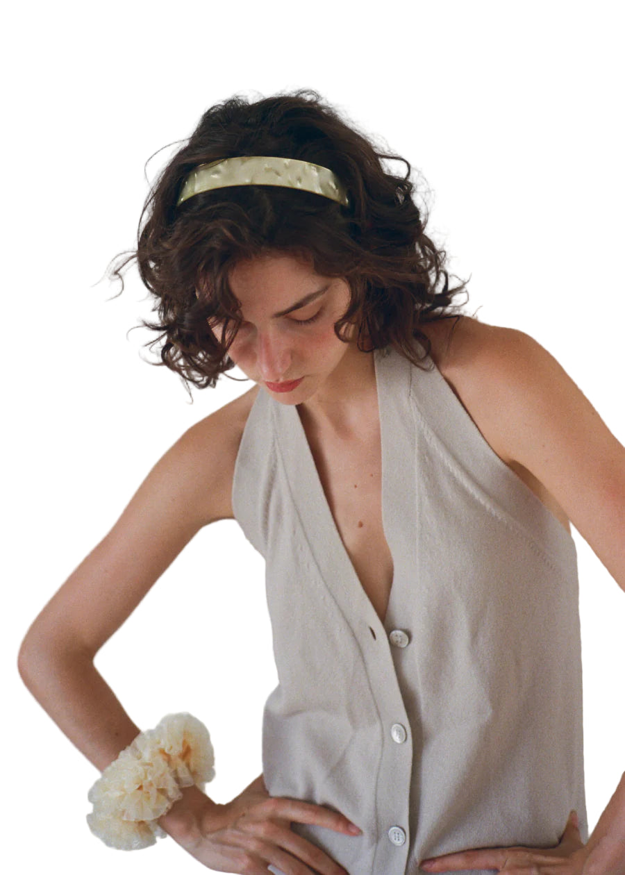 Merrma Earth Pleated Ruffle Scrunchie in Nomura