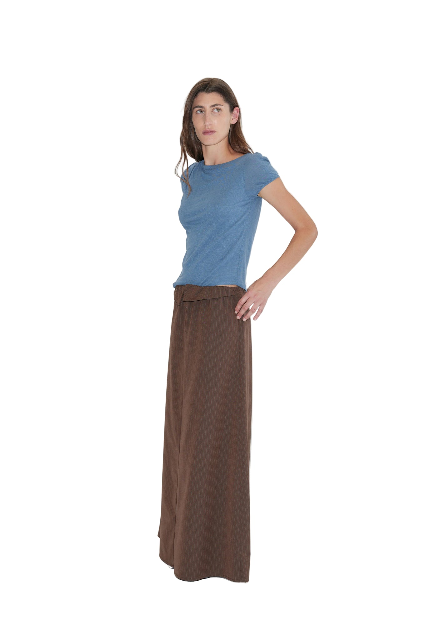 Deiji Studios Drape Tee in Blue