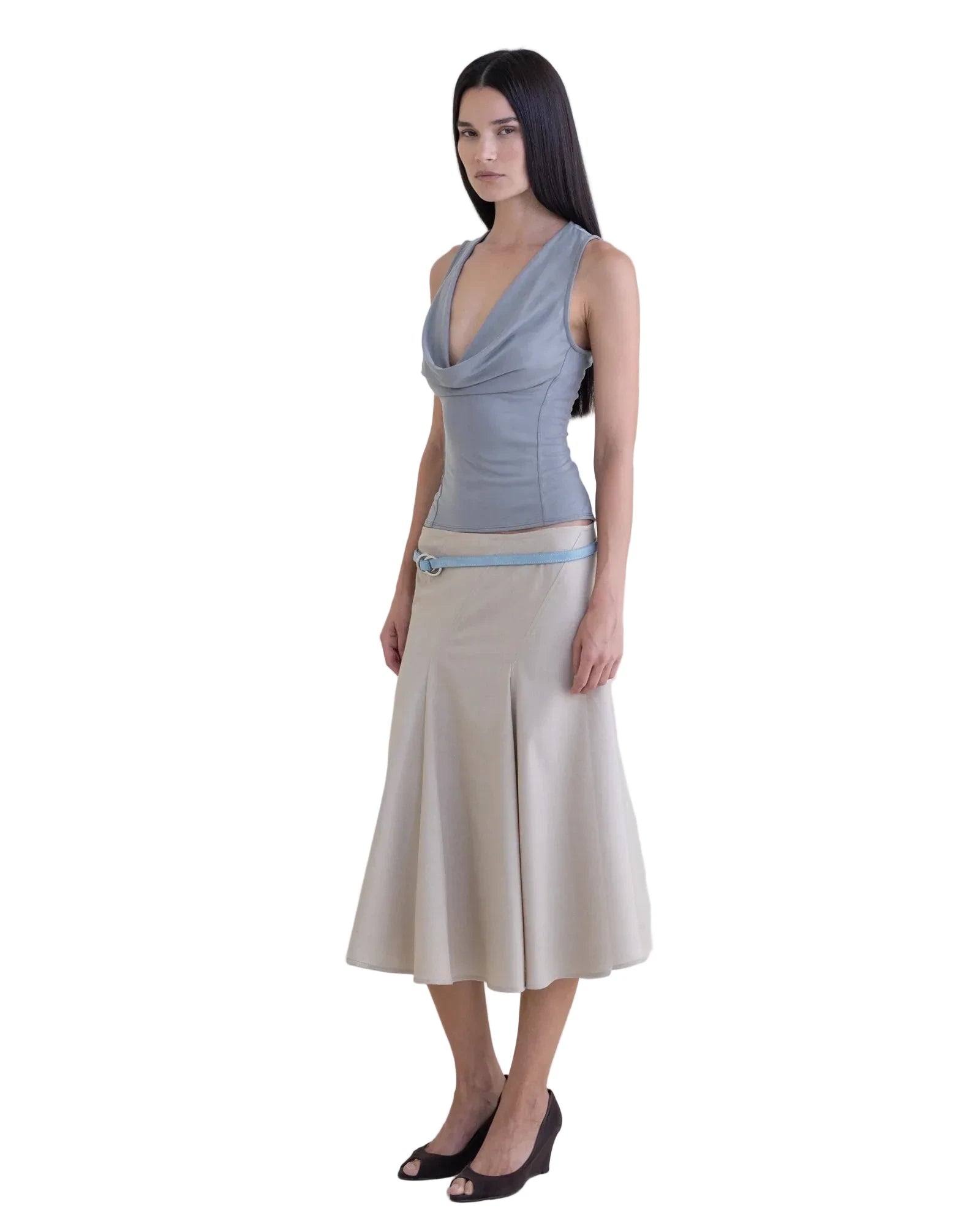 Belle Anna Ring Belt in Sky