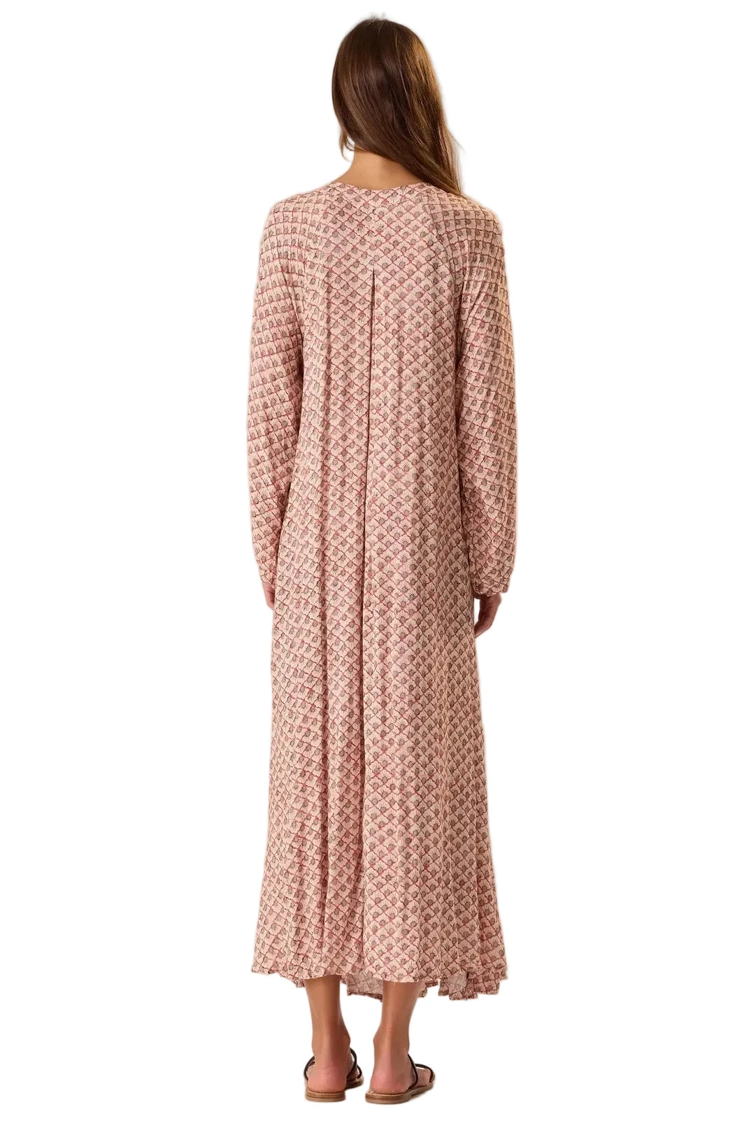 Natalie Martin Fiore Maxi Dress in Scallop Blush