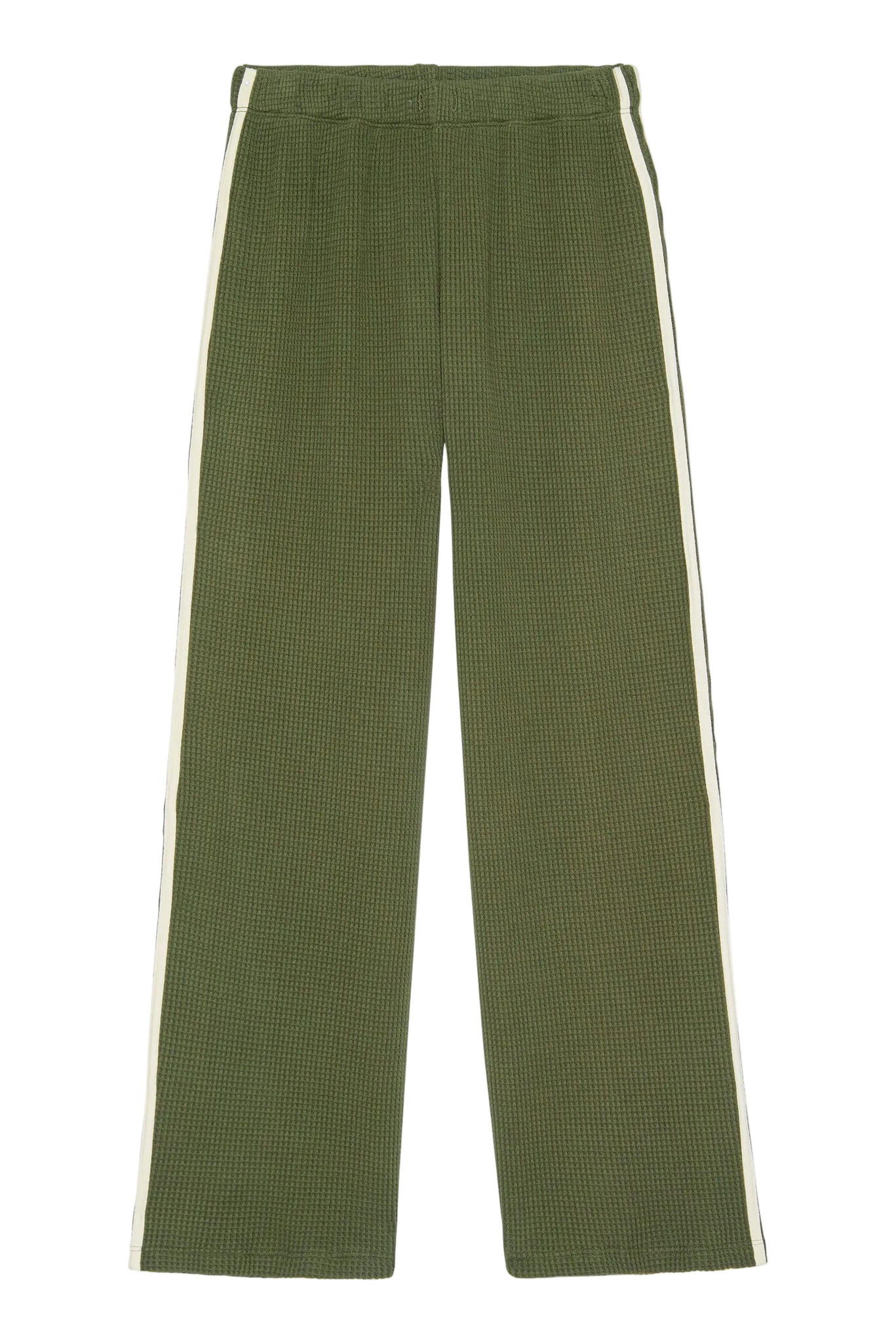 DONNI. Thermal Stripe Crop Pant in Oregano