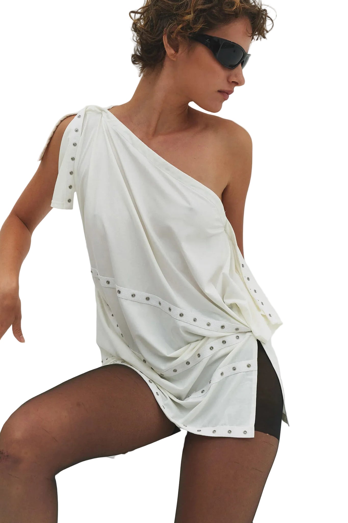 Find Me Now Lua Snap Multi-wear Dress/Top in Milk