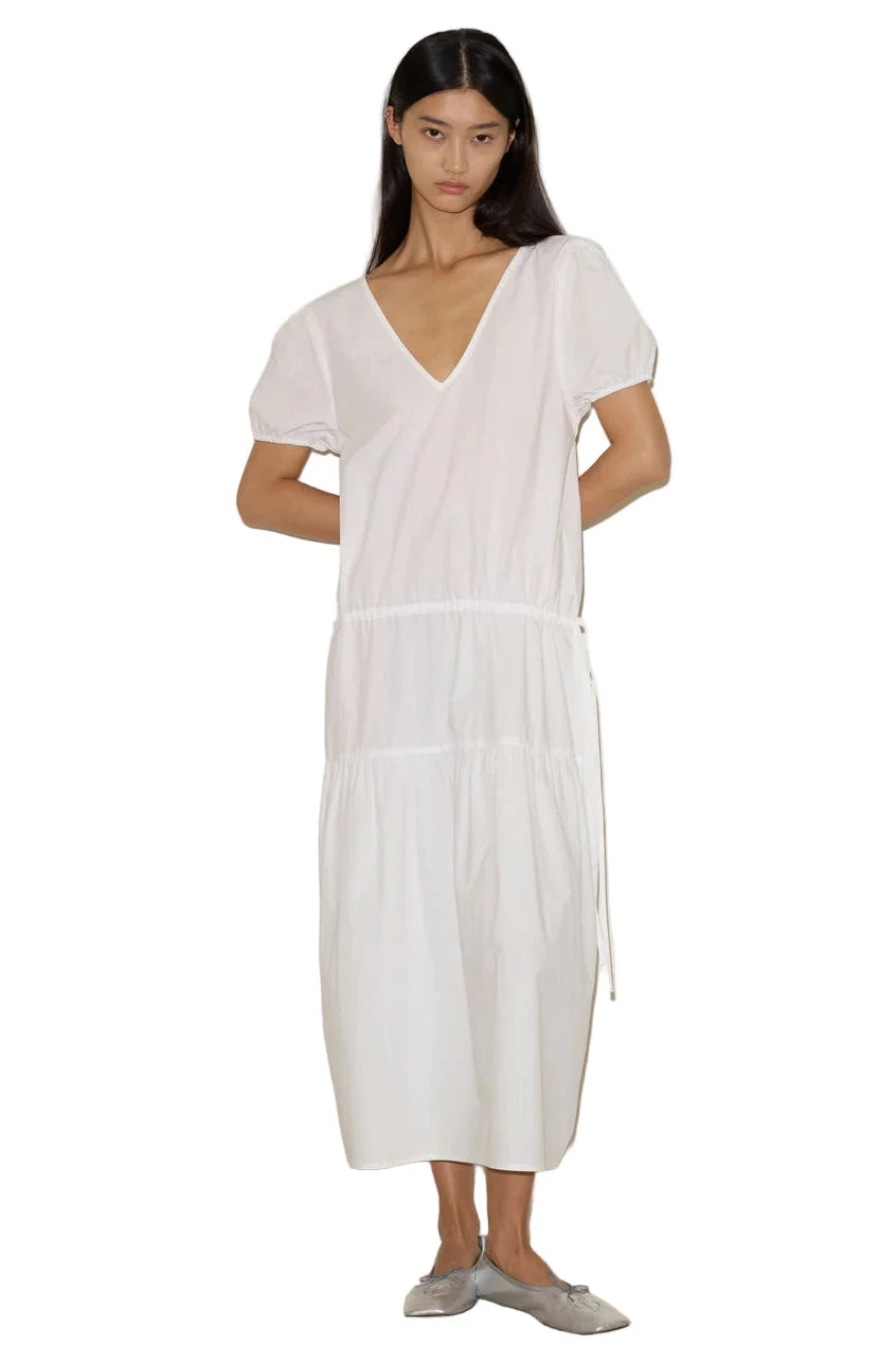 Deiji Studios Waistcord Dress in White