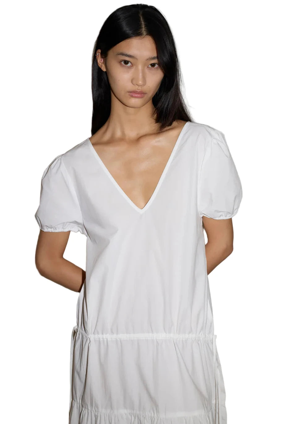 Deiji Studios Waistcord Dress in White