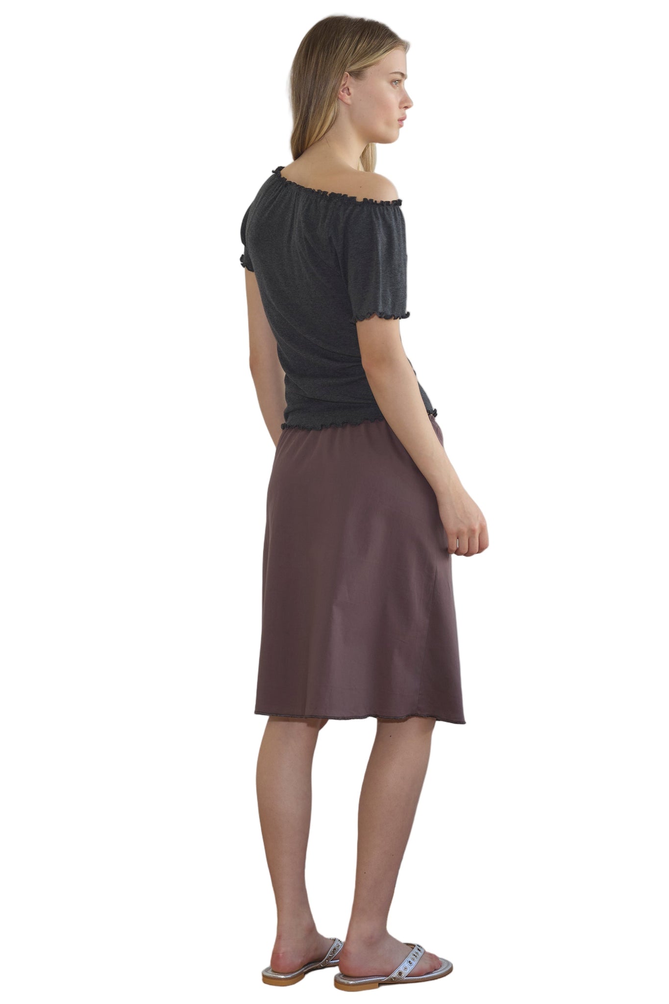 Deiji Studios Simple Skirt in Raisin