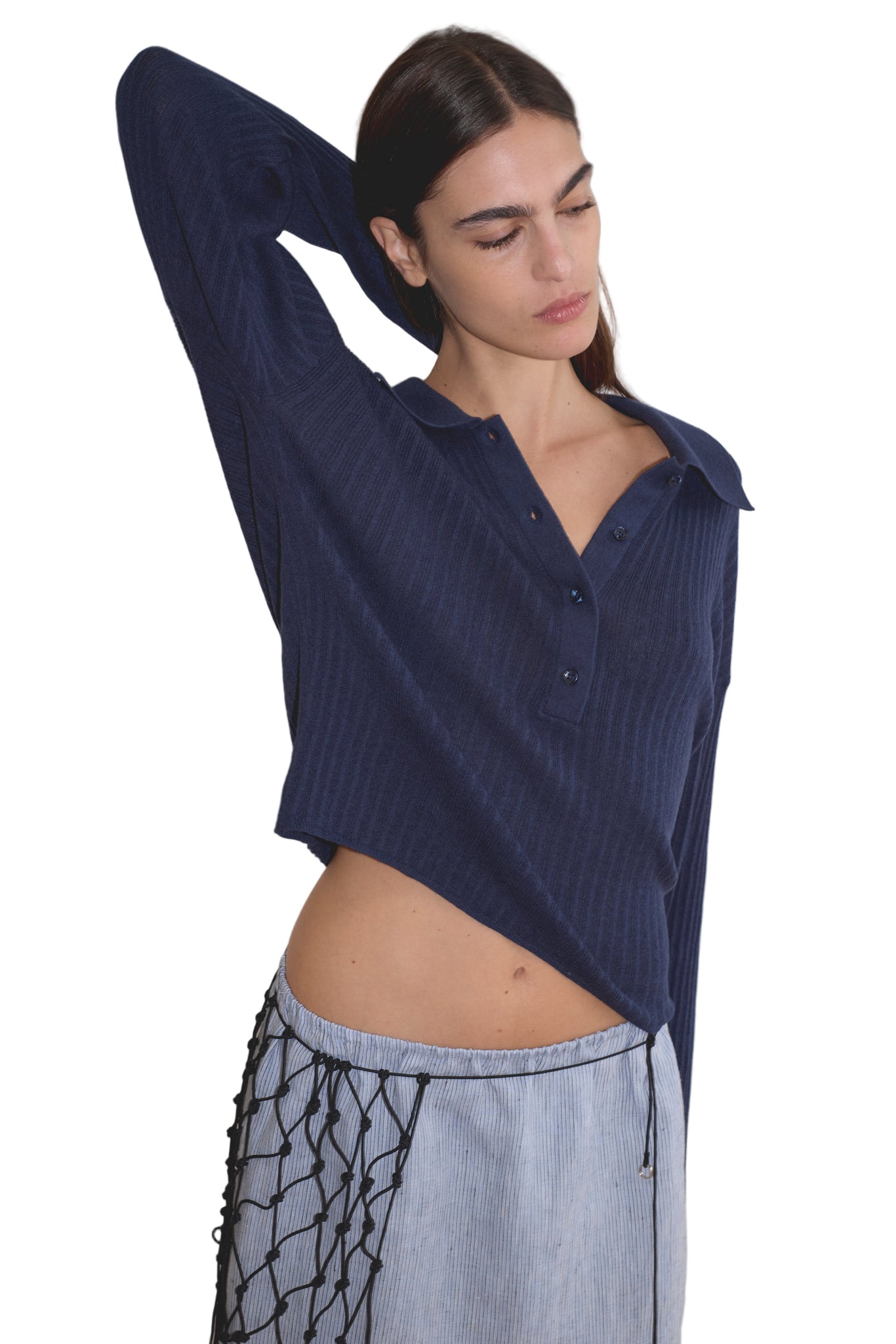 Deiji Studios Macrame Belt in Black