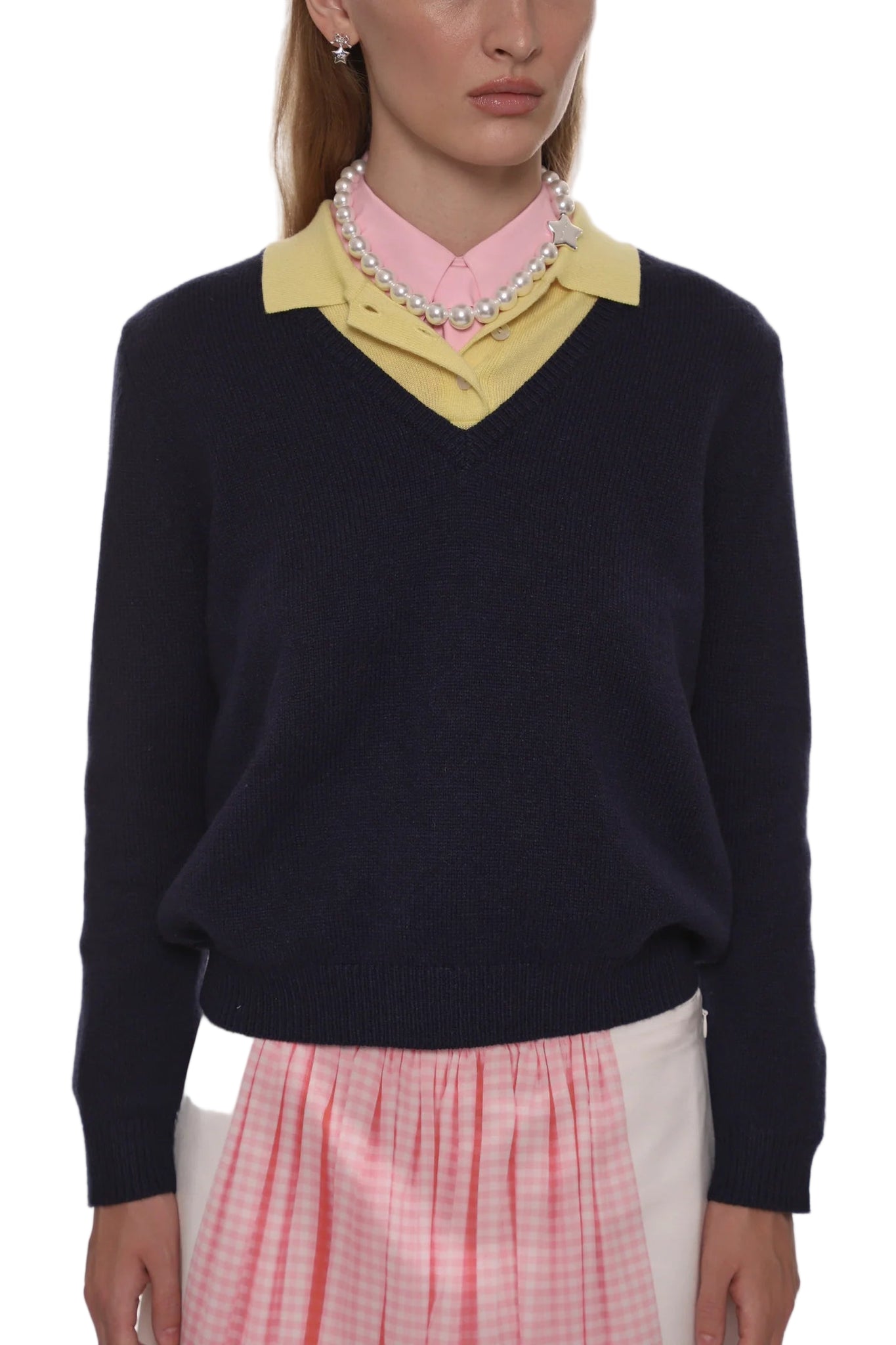 Sandy Liang Wesley Sweater in Navy