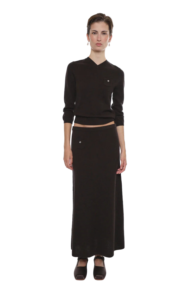 Sandy Liang Myos Skirt in Brown