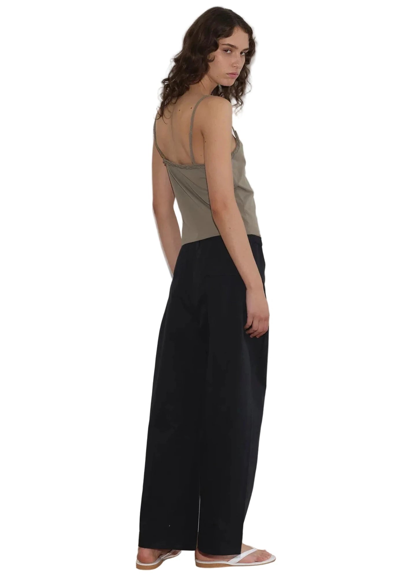 Deiji Studios Clasp Singlet Top in Khaki