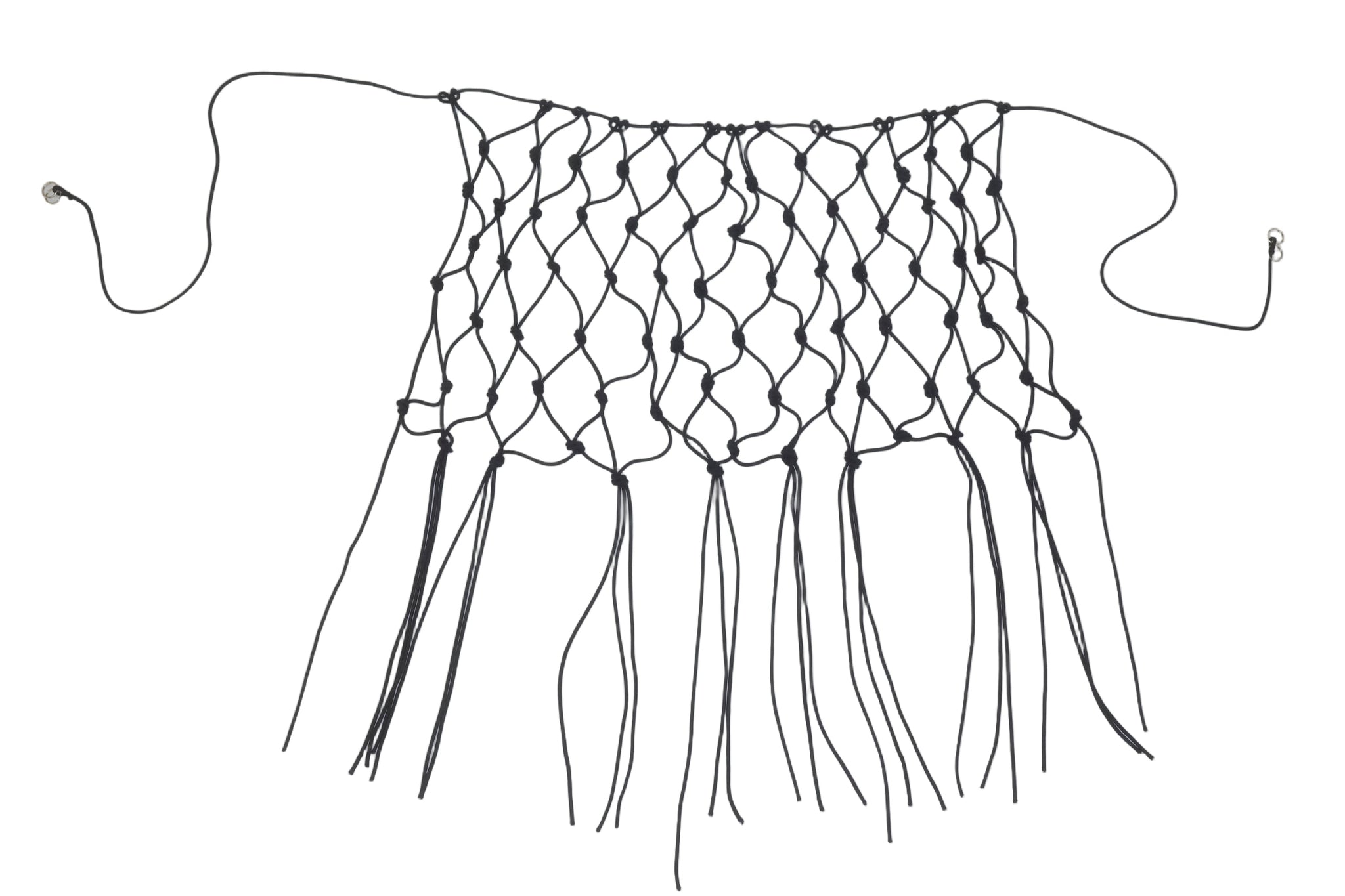 Deiji Studios Macrame Belt in Black