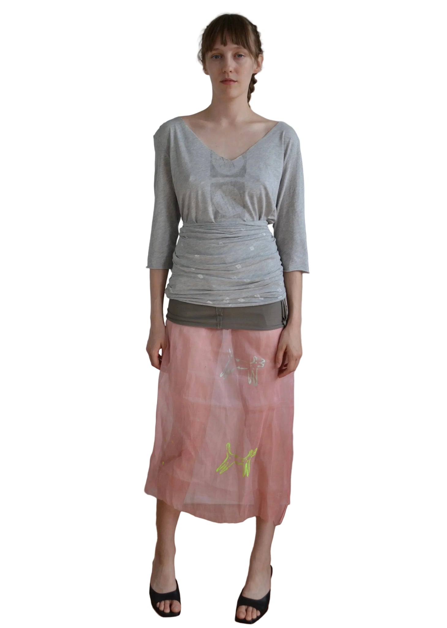 Everyone's Mother Moon 3/4 Length Tee in Smoke