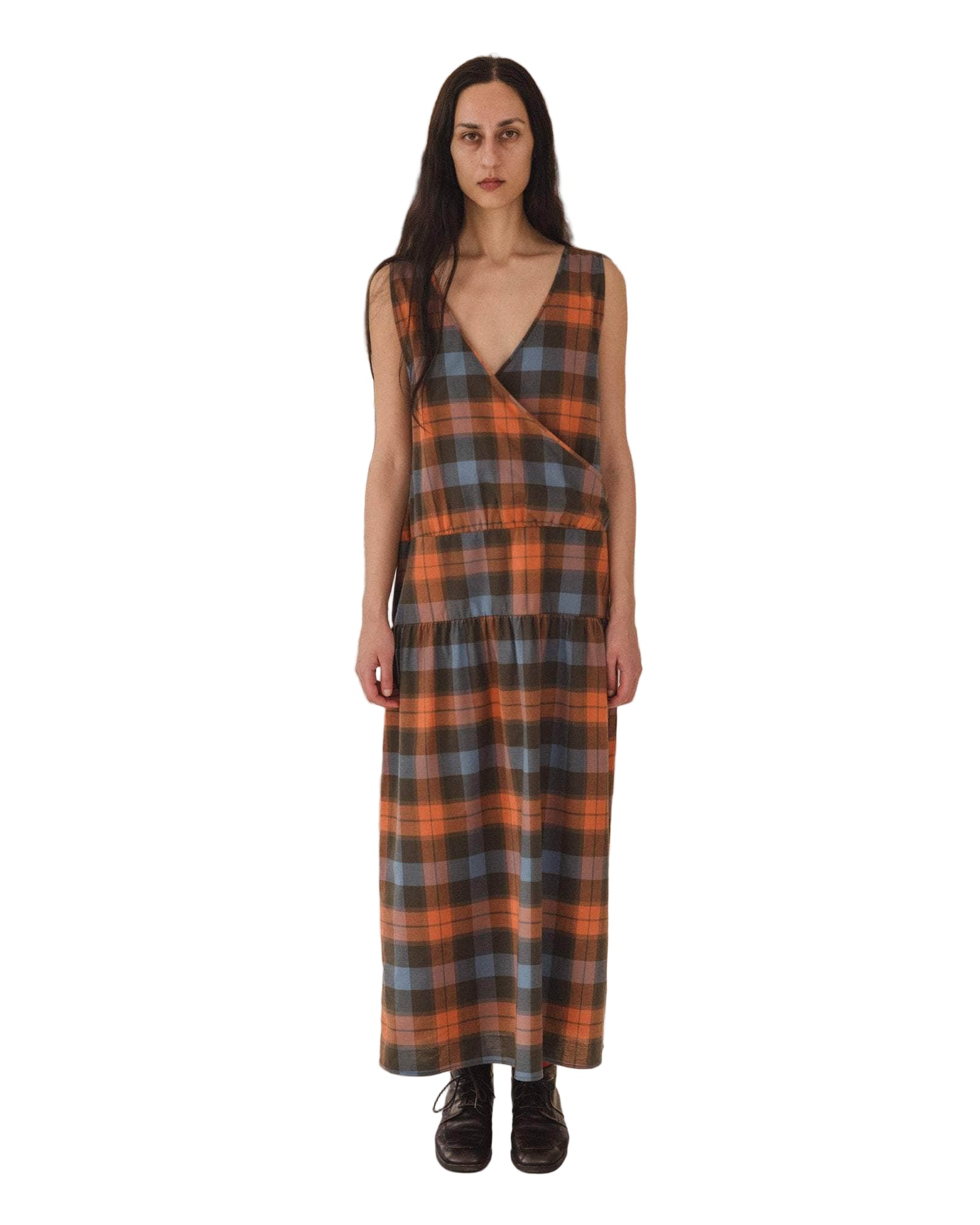 Baserange Garlin Dress in Frame Plaid