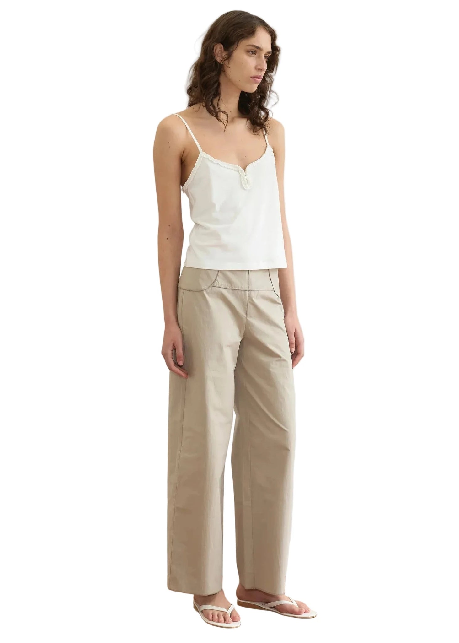 Deiji Studios Paneled Pant in Stone