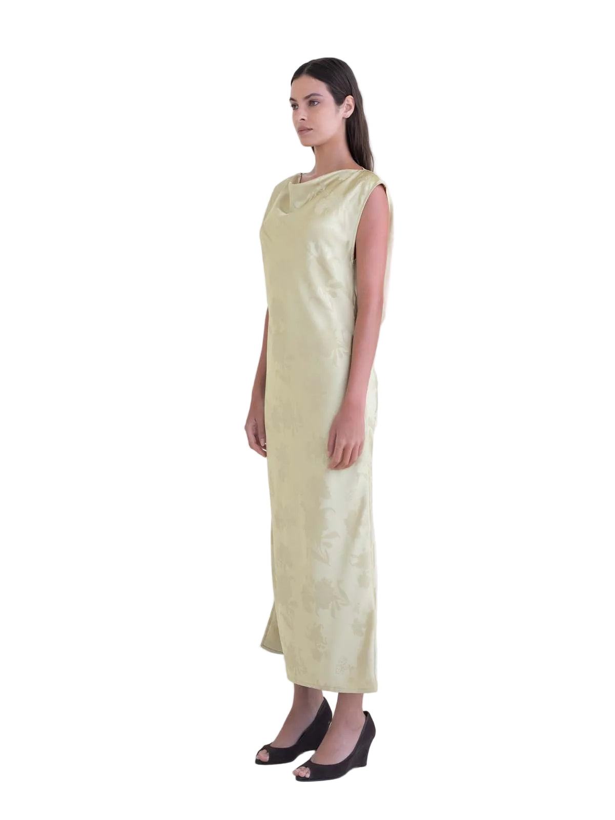 BELLE ANNA Whim Dress in Gold Jacquard
