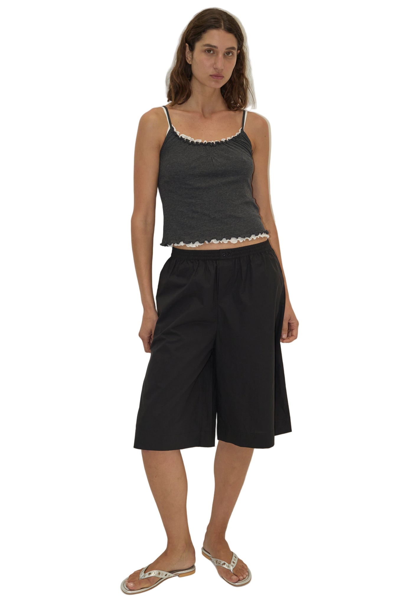 Deiji Studios Flounce Tank in Grey