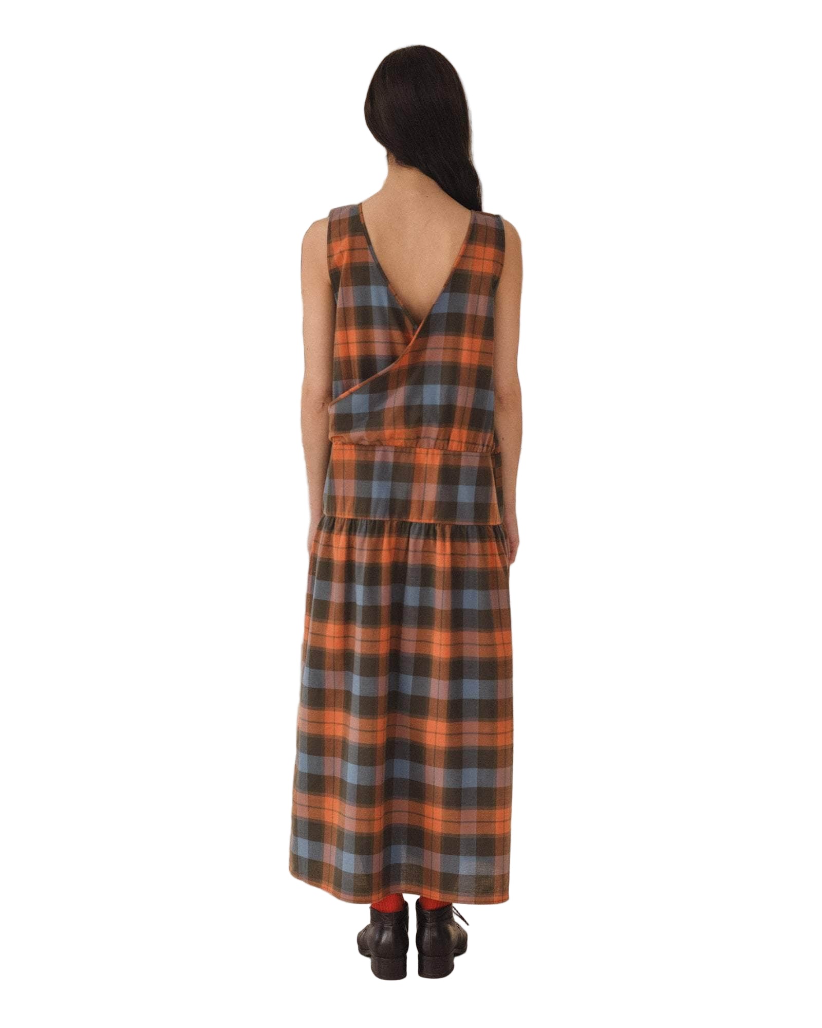 Baserange Garlin Dress in Frame Plaid