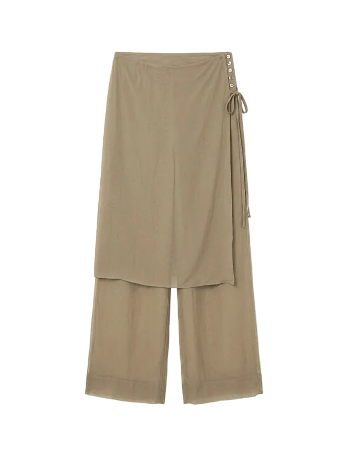 Paloma Wool Low Silk Archive Pant in Khaki