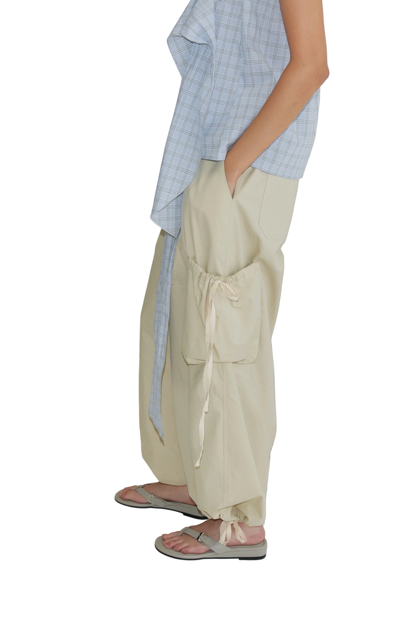 Deiji Studio Cargo Pant in Stone