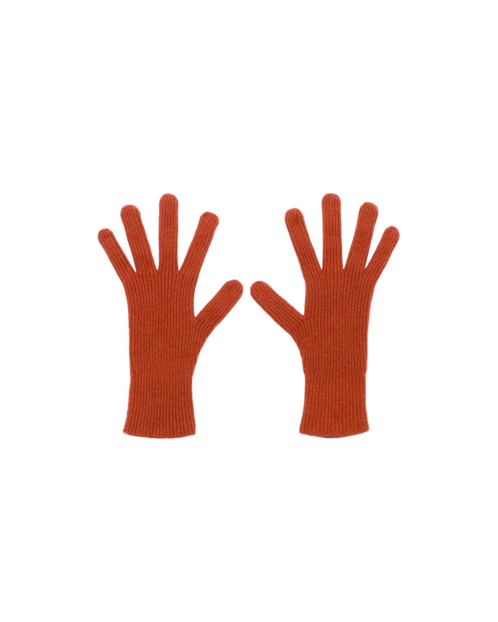 Baserange Ribbed Gloves in Melograno Red