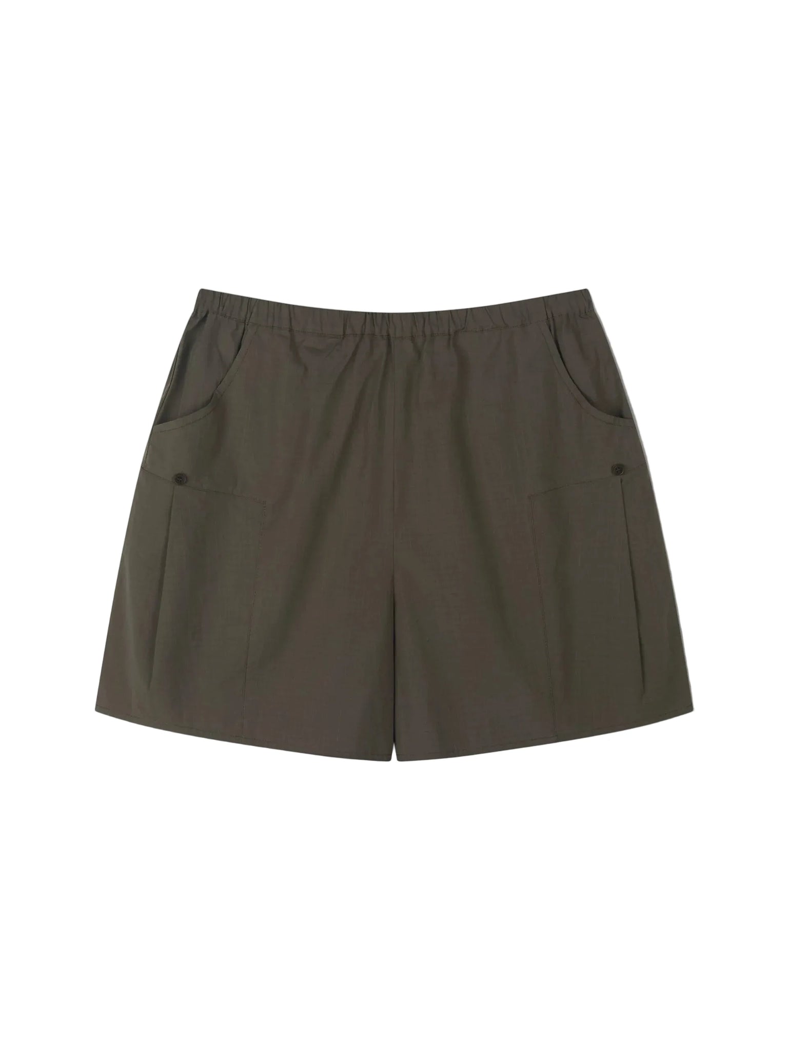 Deiji Studios Pleat Short in Khaki Check
