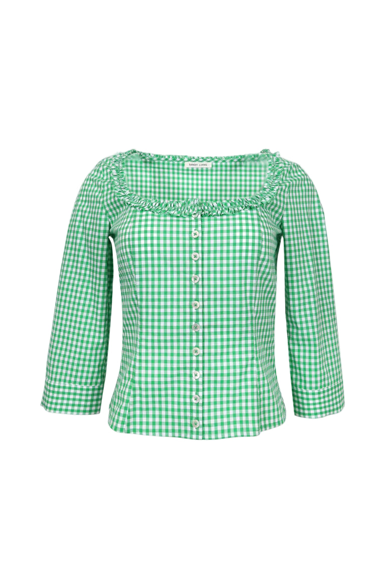 Sandy Liang Simona Top in Green