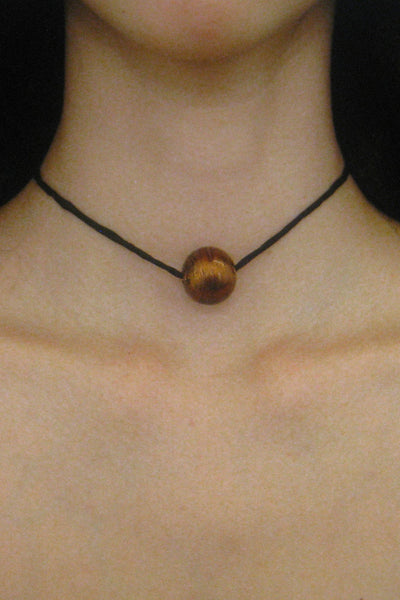 Shannon Bond Natalia Necklace in Black/Brown