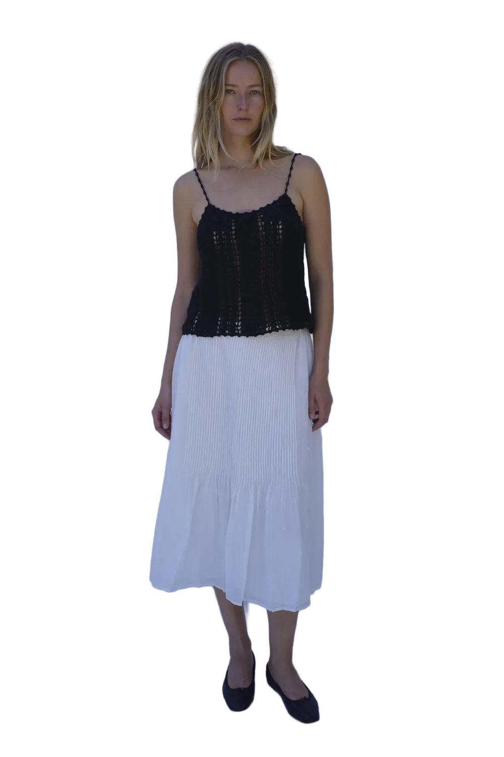 Emma Rothkopf Karina Crochet Camisole in Navy