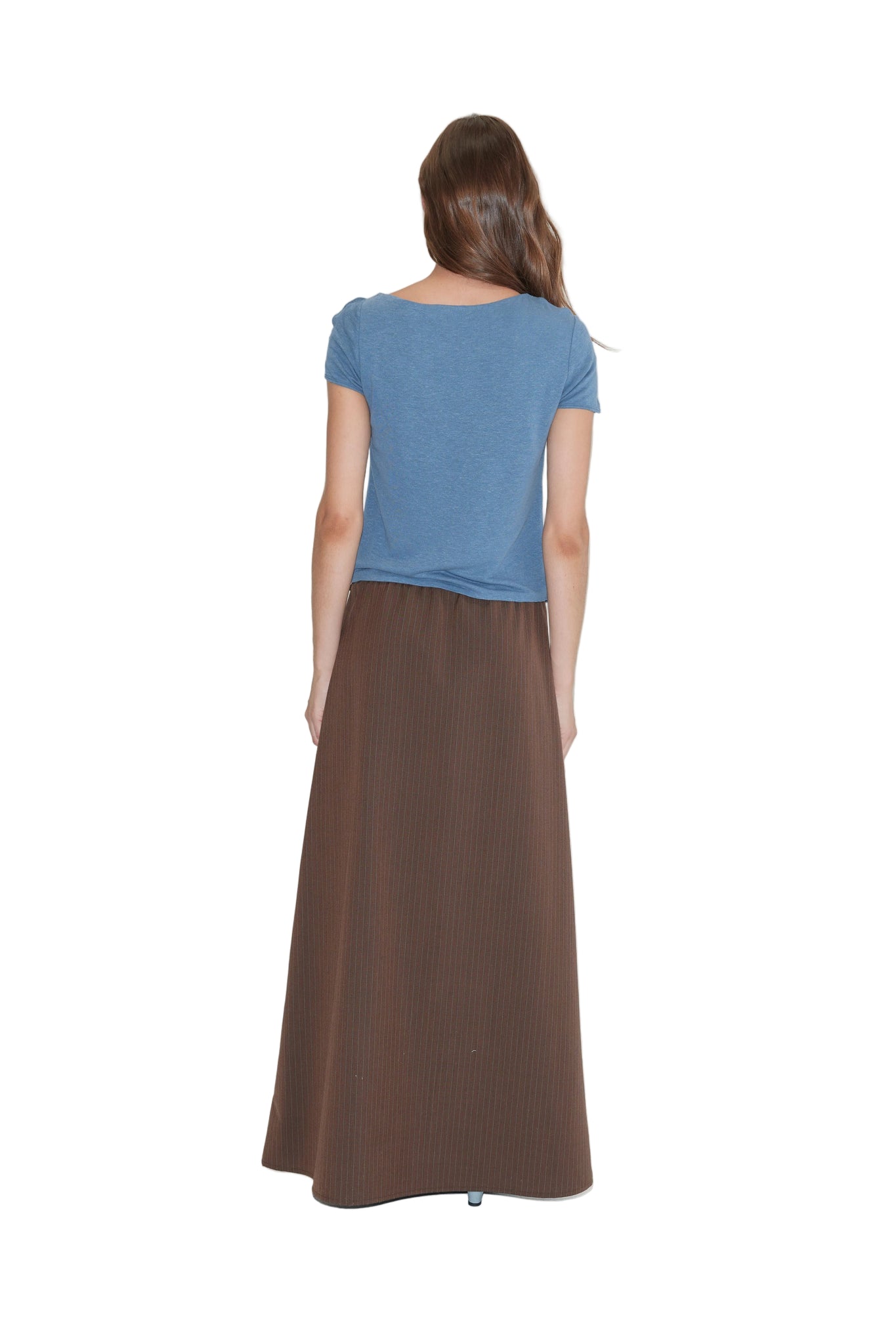Deiji Studios Drape Tee in Blue