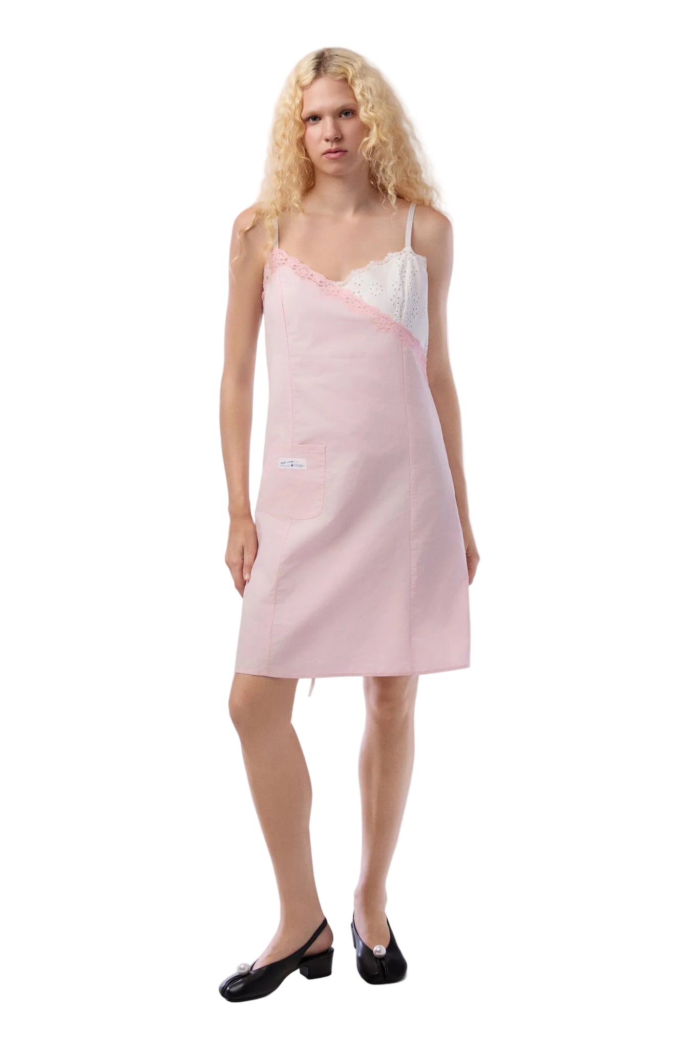 Sandy Liang Chamomile Dress in Pink/White