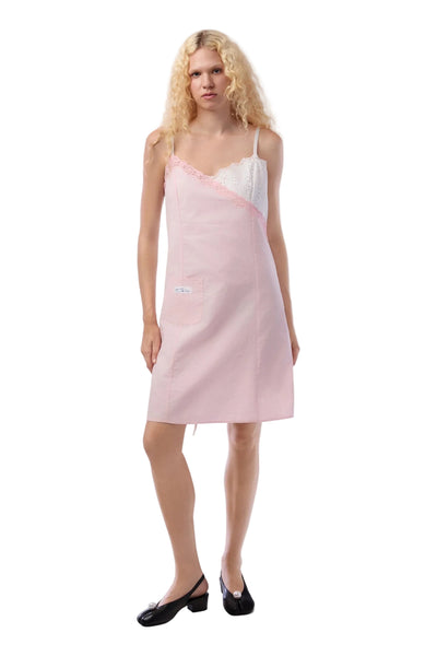 Sandy Liang Chamomile Dress in Pink/White