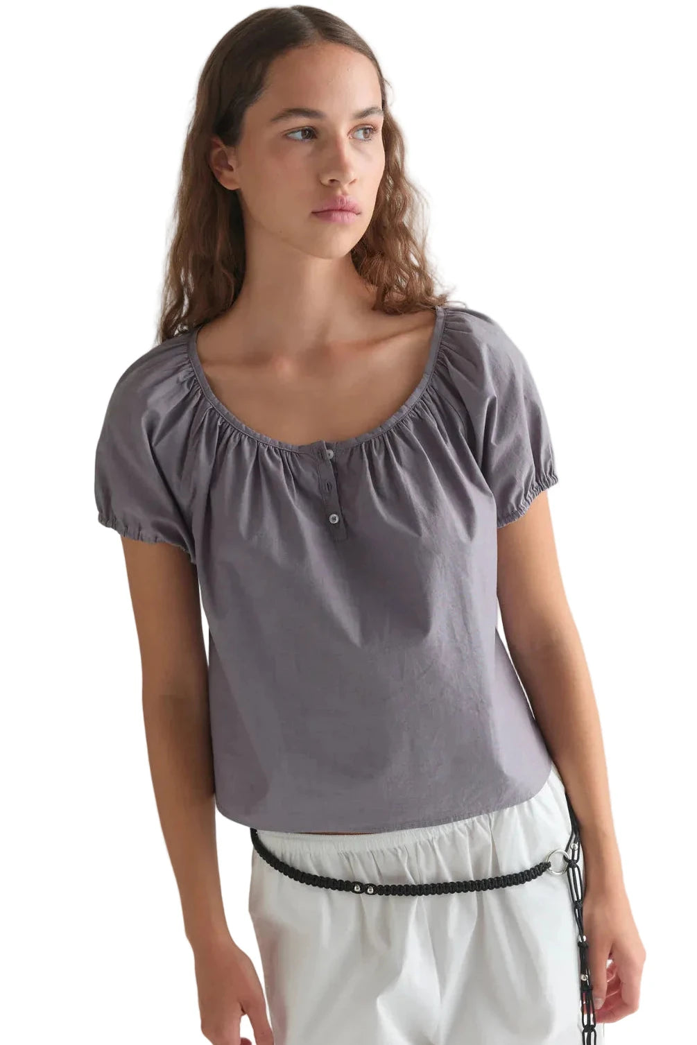 Deiji Studios Poplin Shirt in Currant