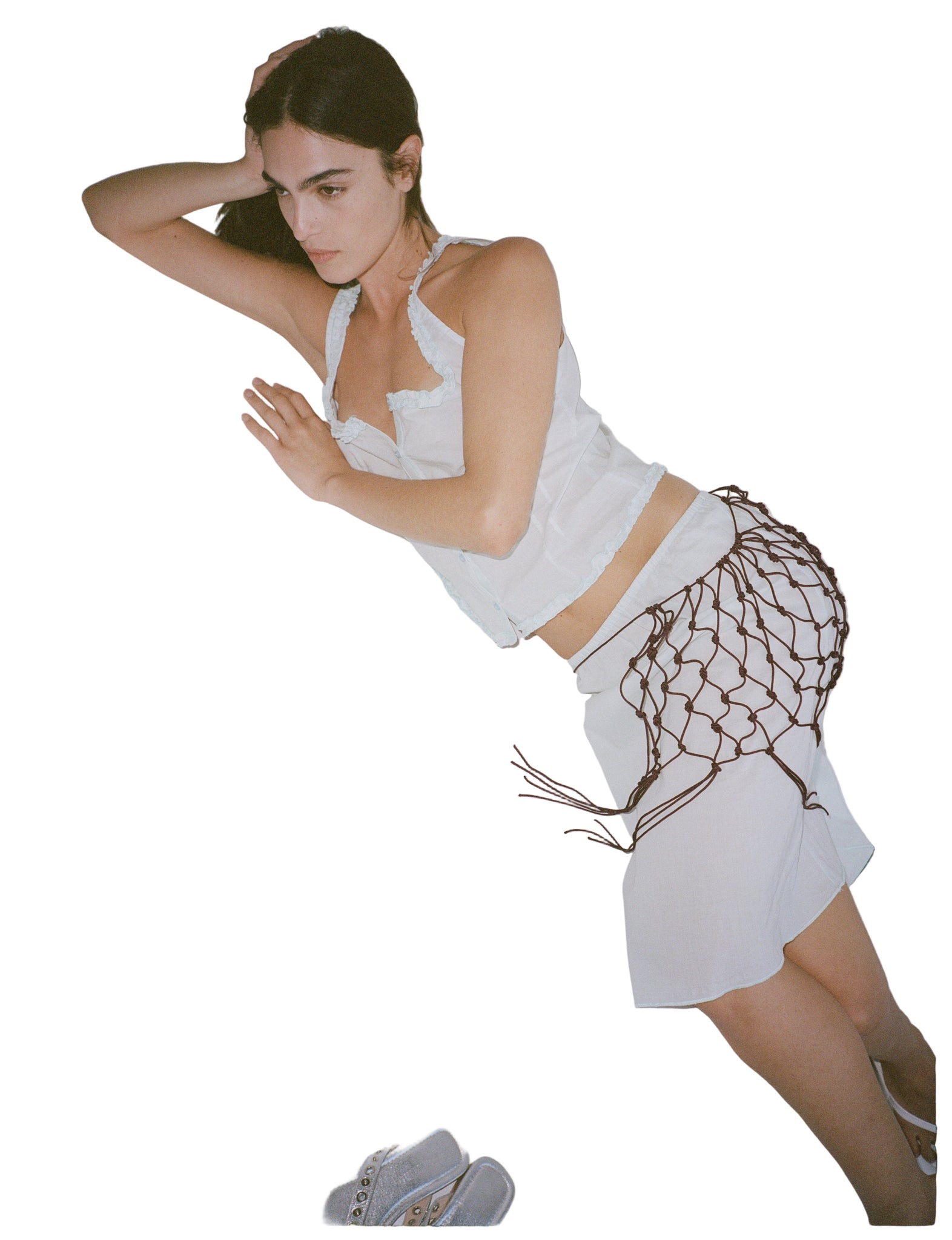 Deiji Studios Macrame Belt in Black